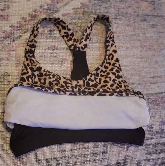 Kyodan Leopard Print Longline Sports Bra Top Size L - Picture 3 of 3